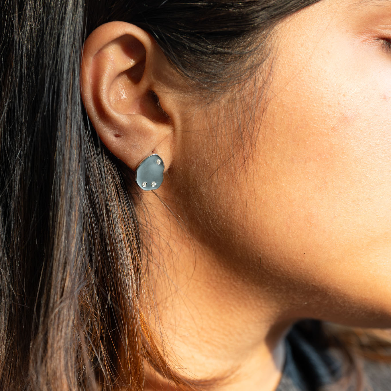 Asymmetrical Silver Earrings