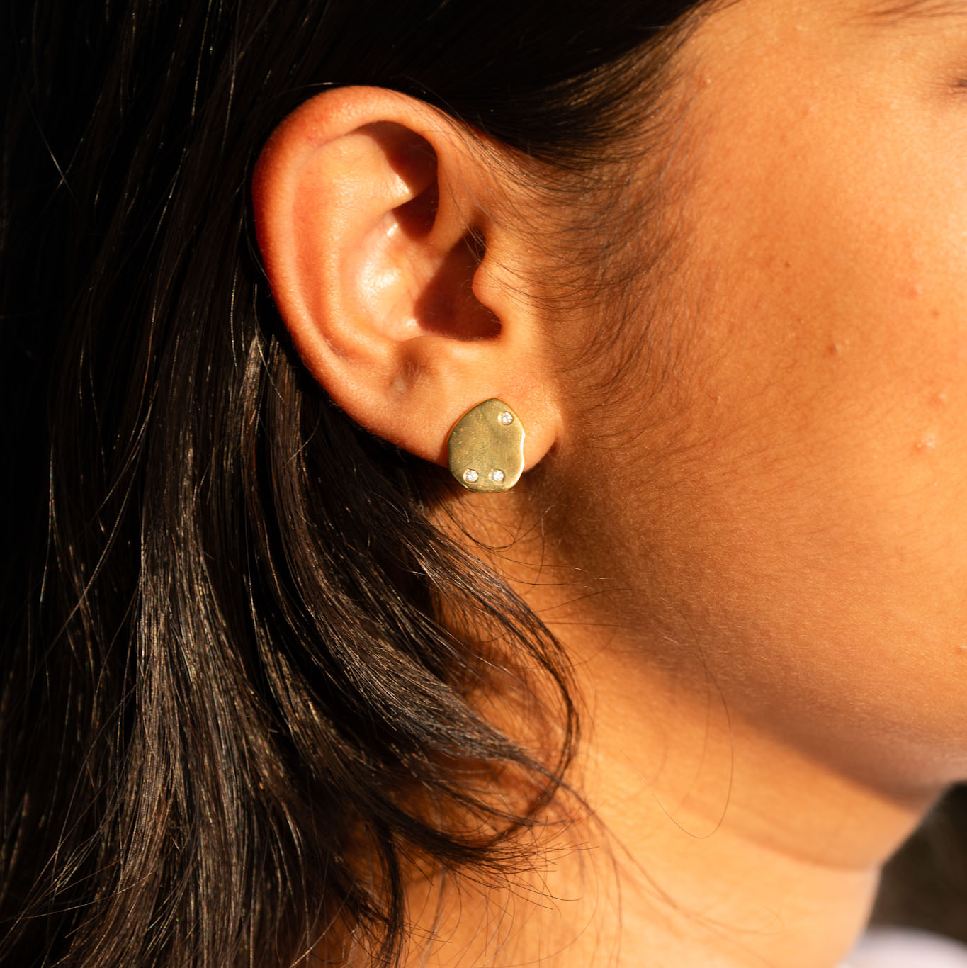 Asymmetrical Gold Earrings