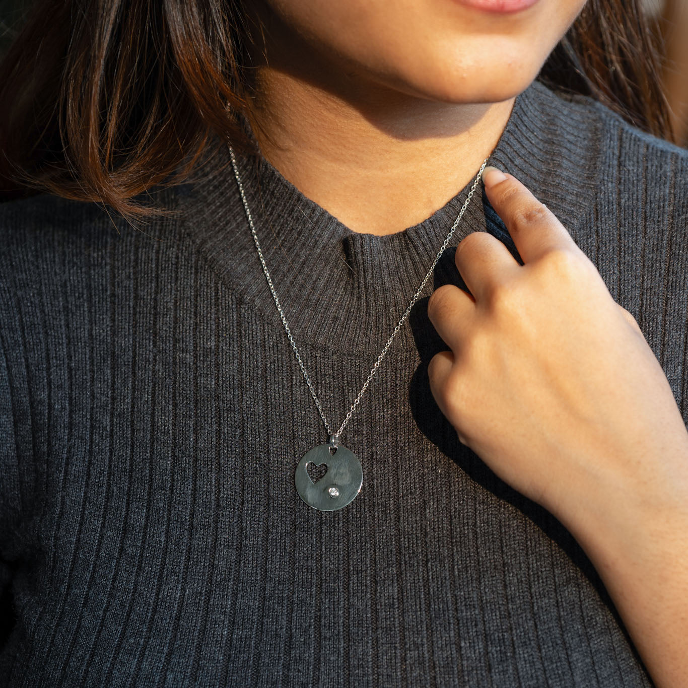 Silver Heart Neck Chain