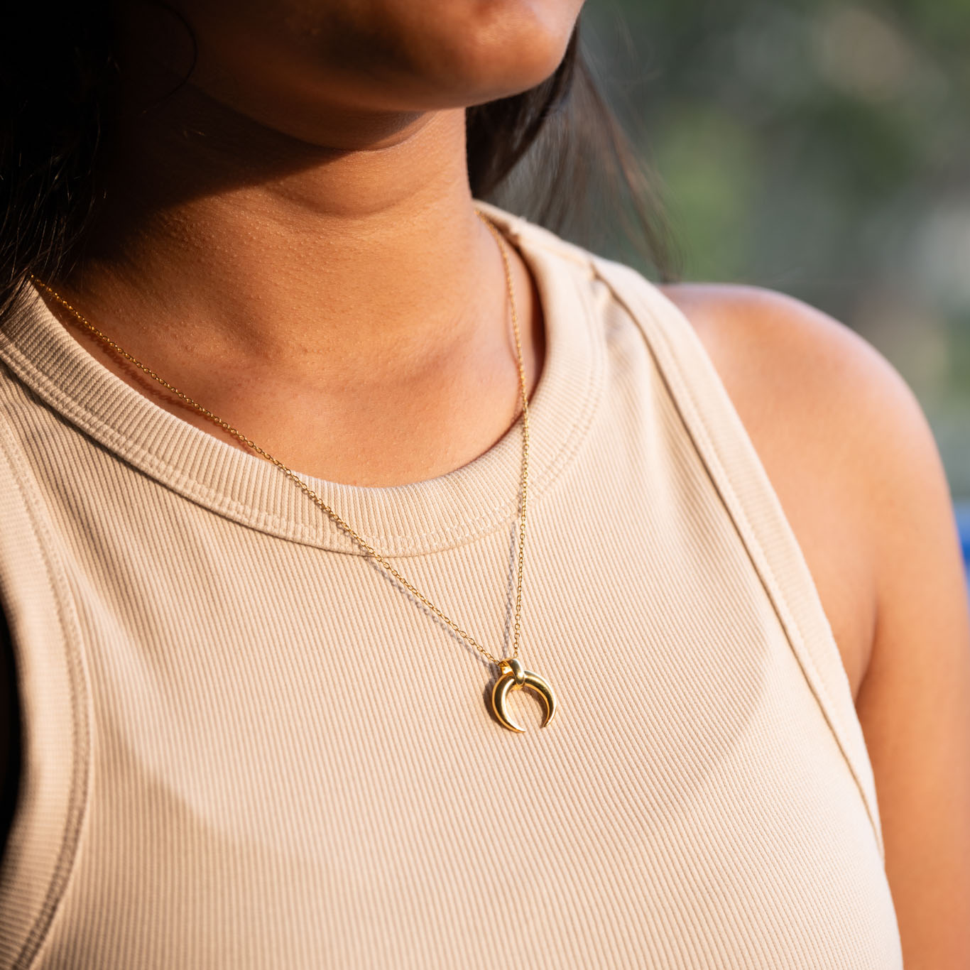 Golden Moon Neck Chain