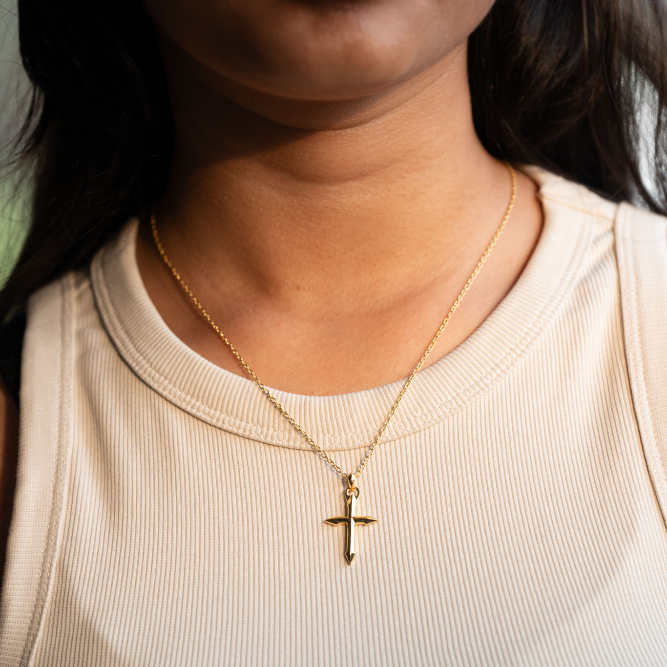 Gold Cross Neck Chain