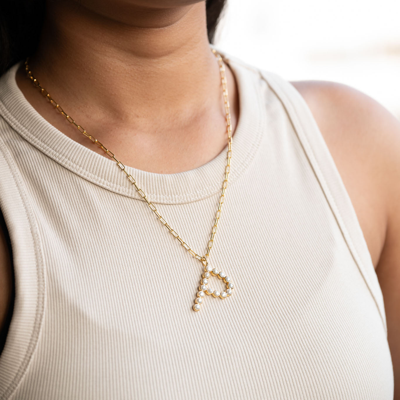 Golden Letter P Neck Chain