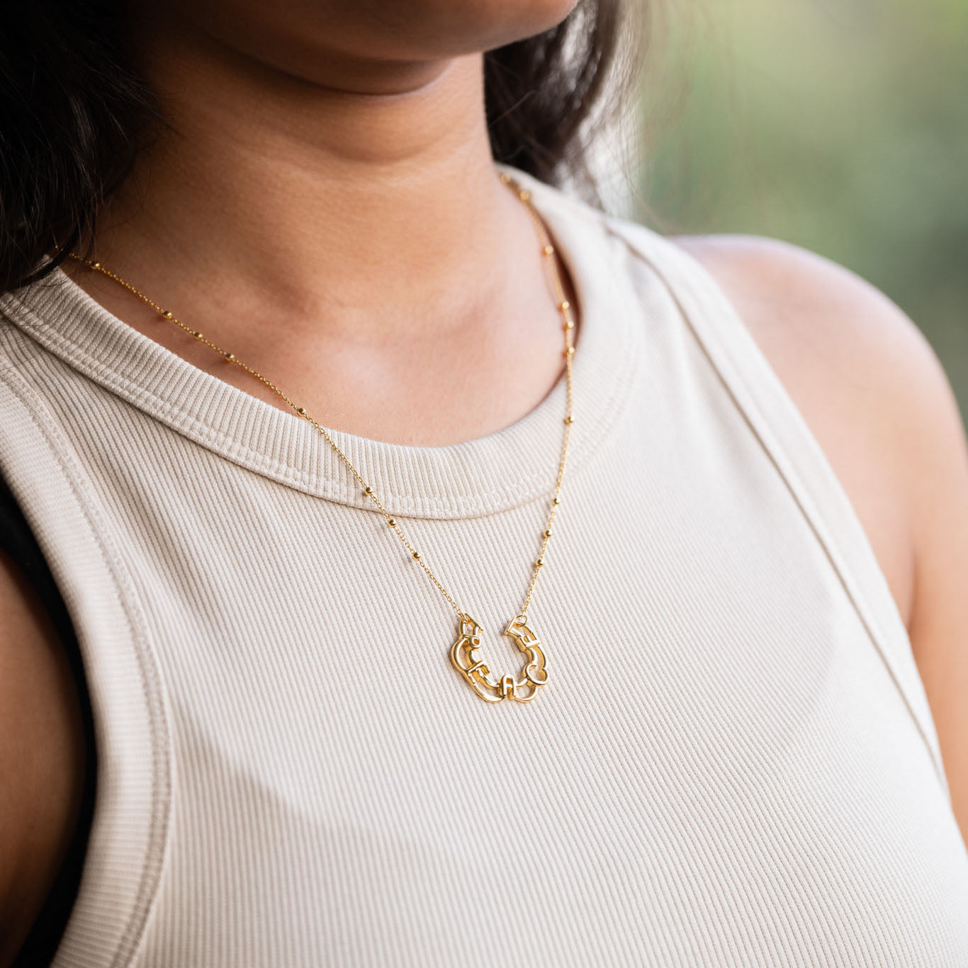 Gold Peace Neck Chain