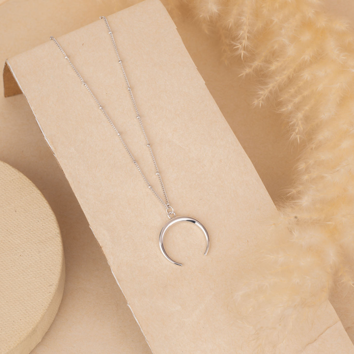 Silver Moon Neck Chain