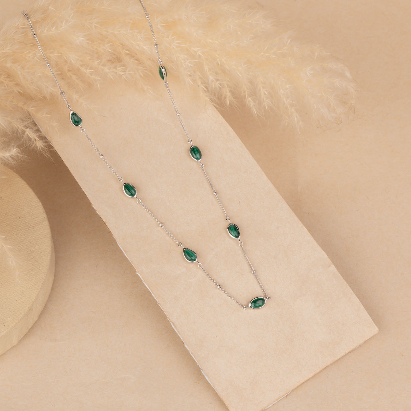 Silver Malachite Necklace