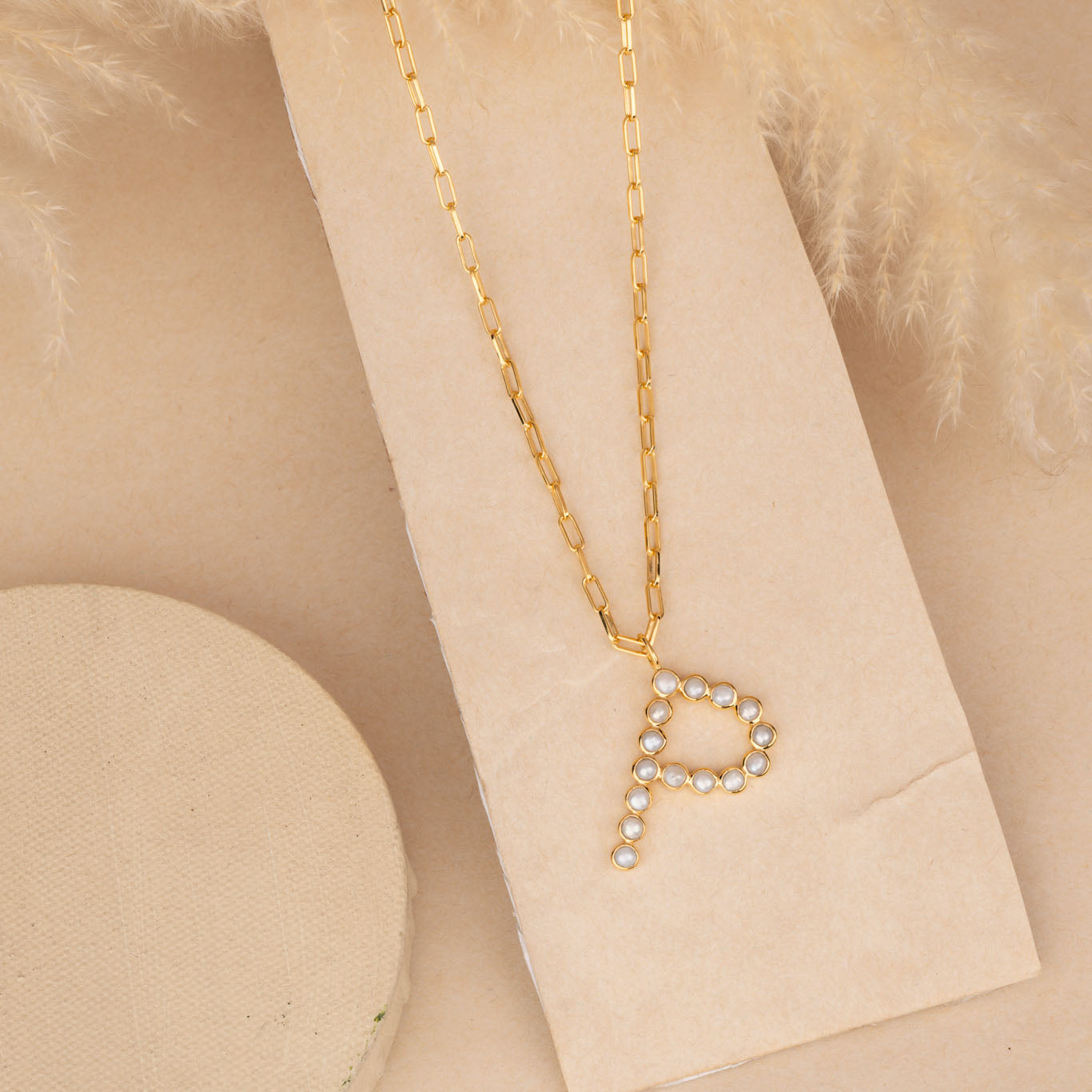Golden Letter P Neck Chain