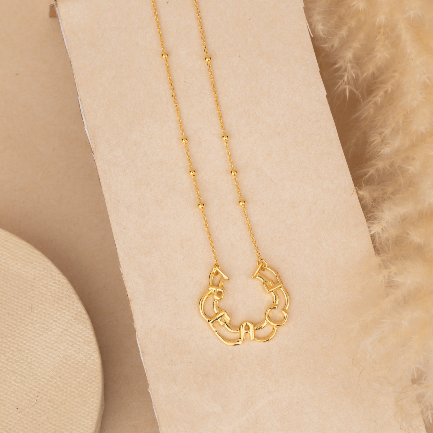 Gold Peace Neck Chain