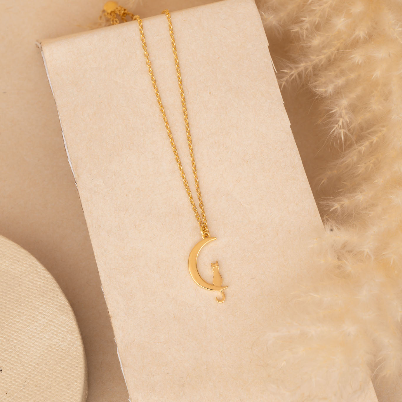 Golden Moon & Cat Neck Chain