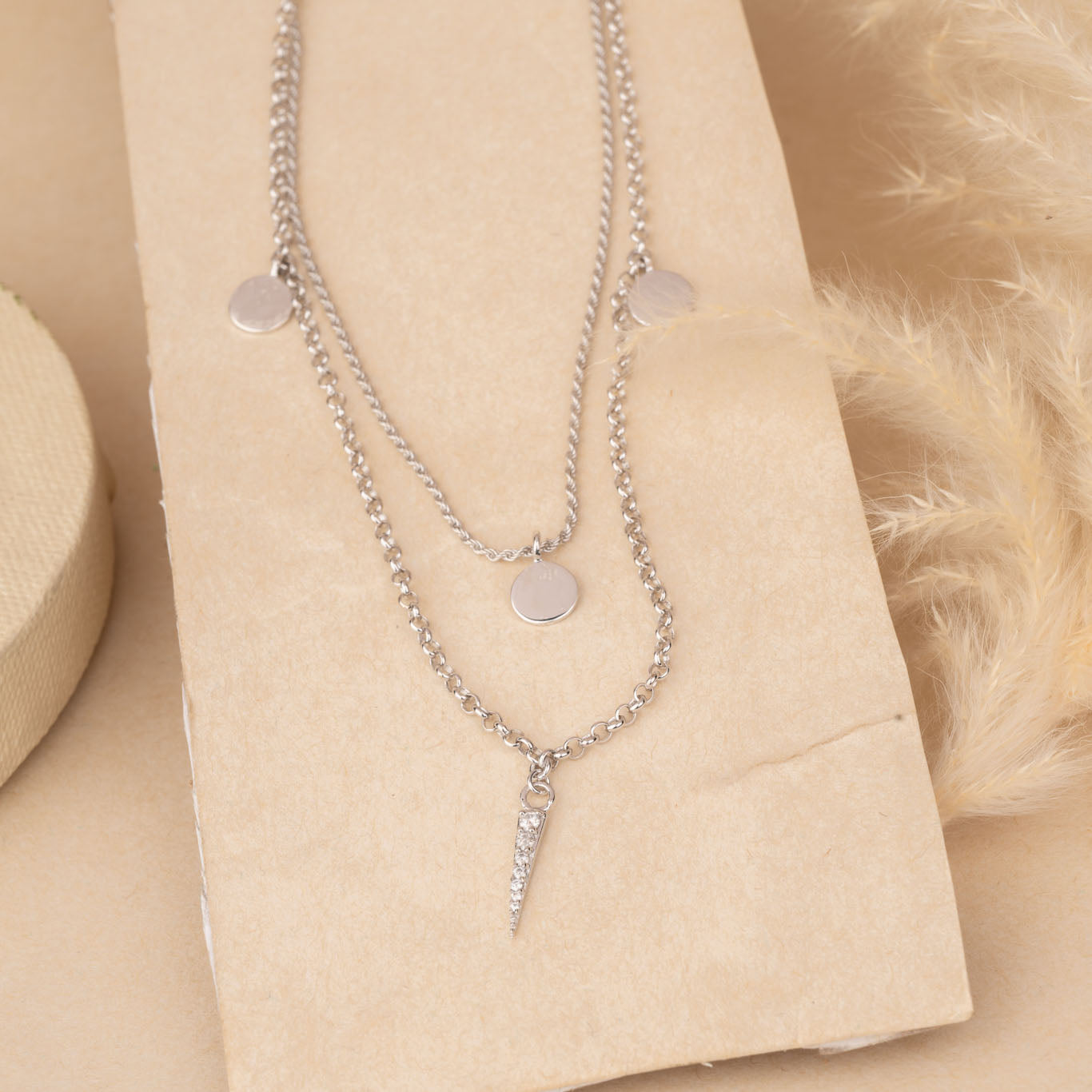 Silver 2 Layer Necklace