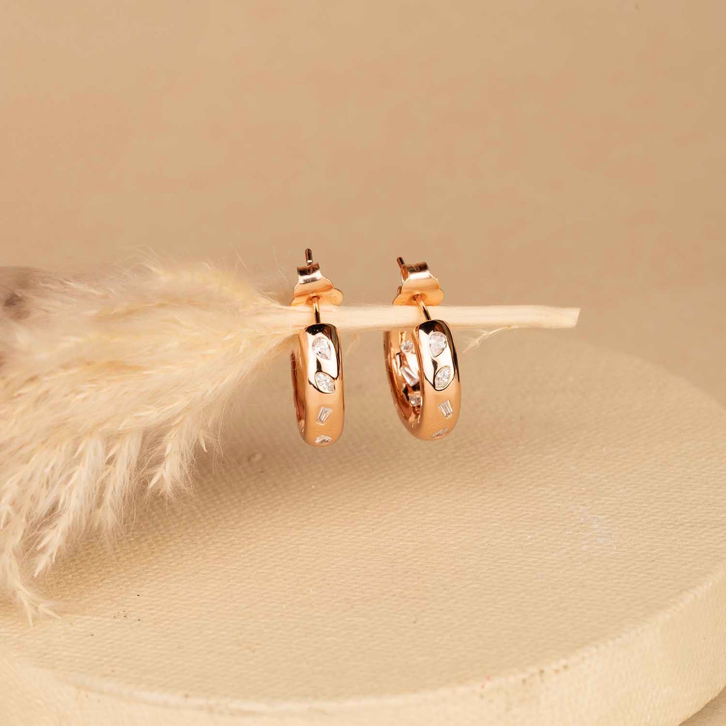 Rose Gold Hoops