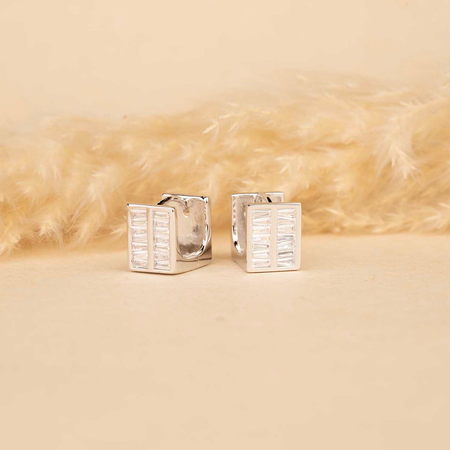 Silver CZ Hoops