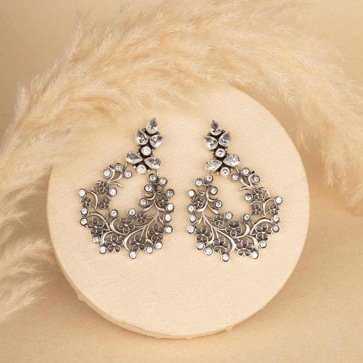 Sparkling Chandbali Earrings