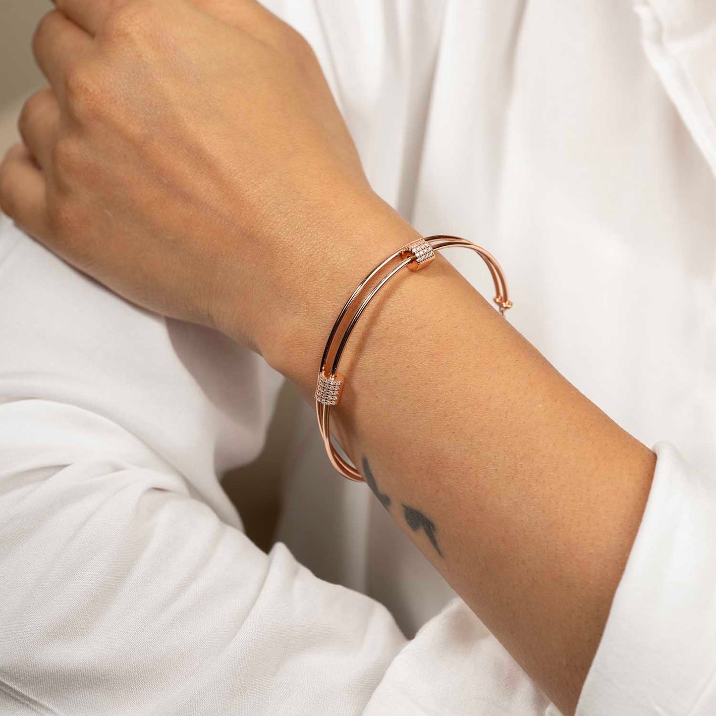 Two Lines Silver Bracelet
