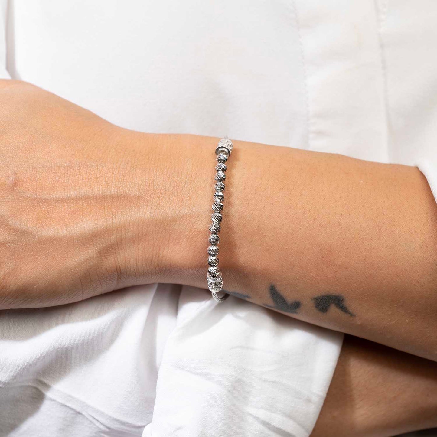 Silver Beads Bracelet