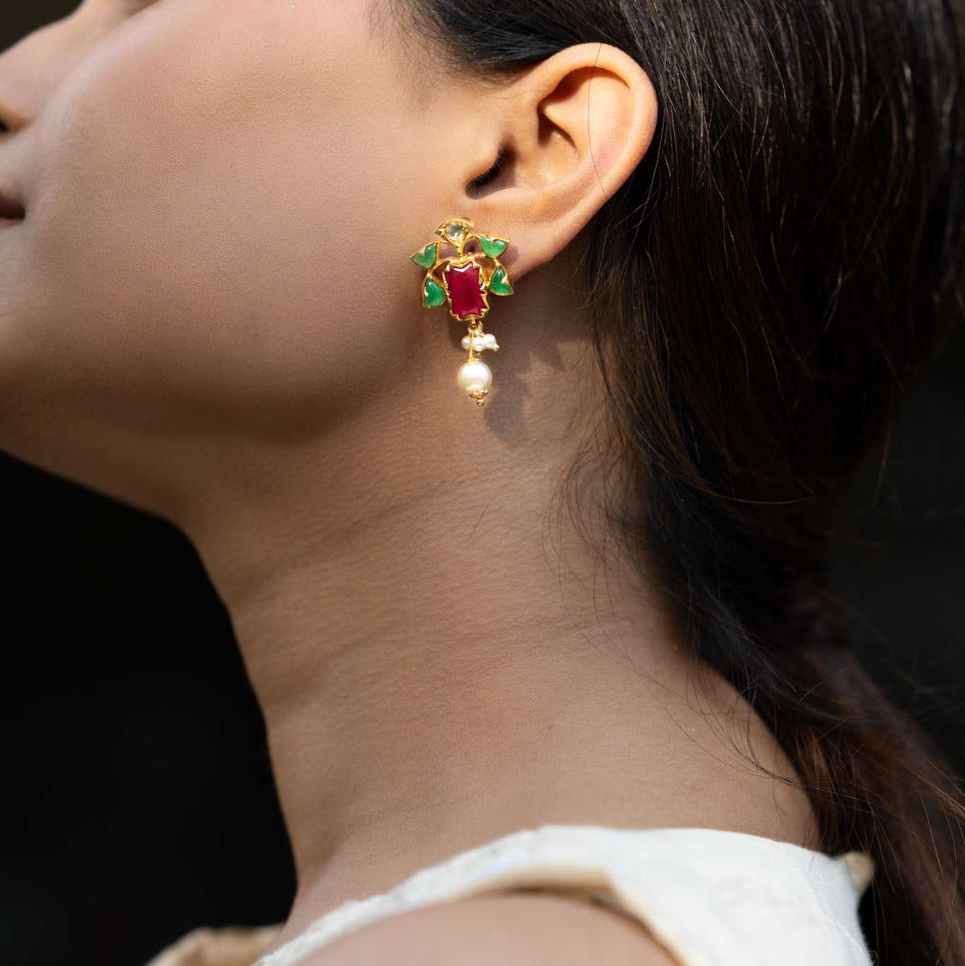 Polki Kundan Earrings