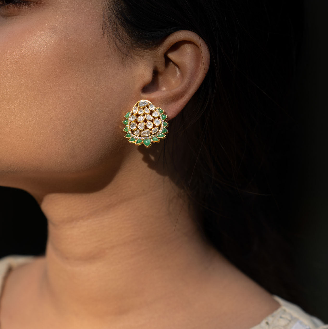 Polki Kundan Earrings