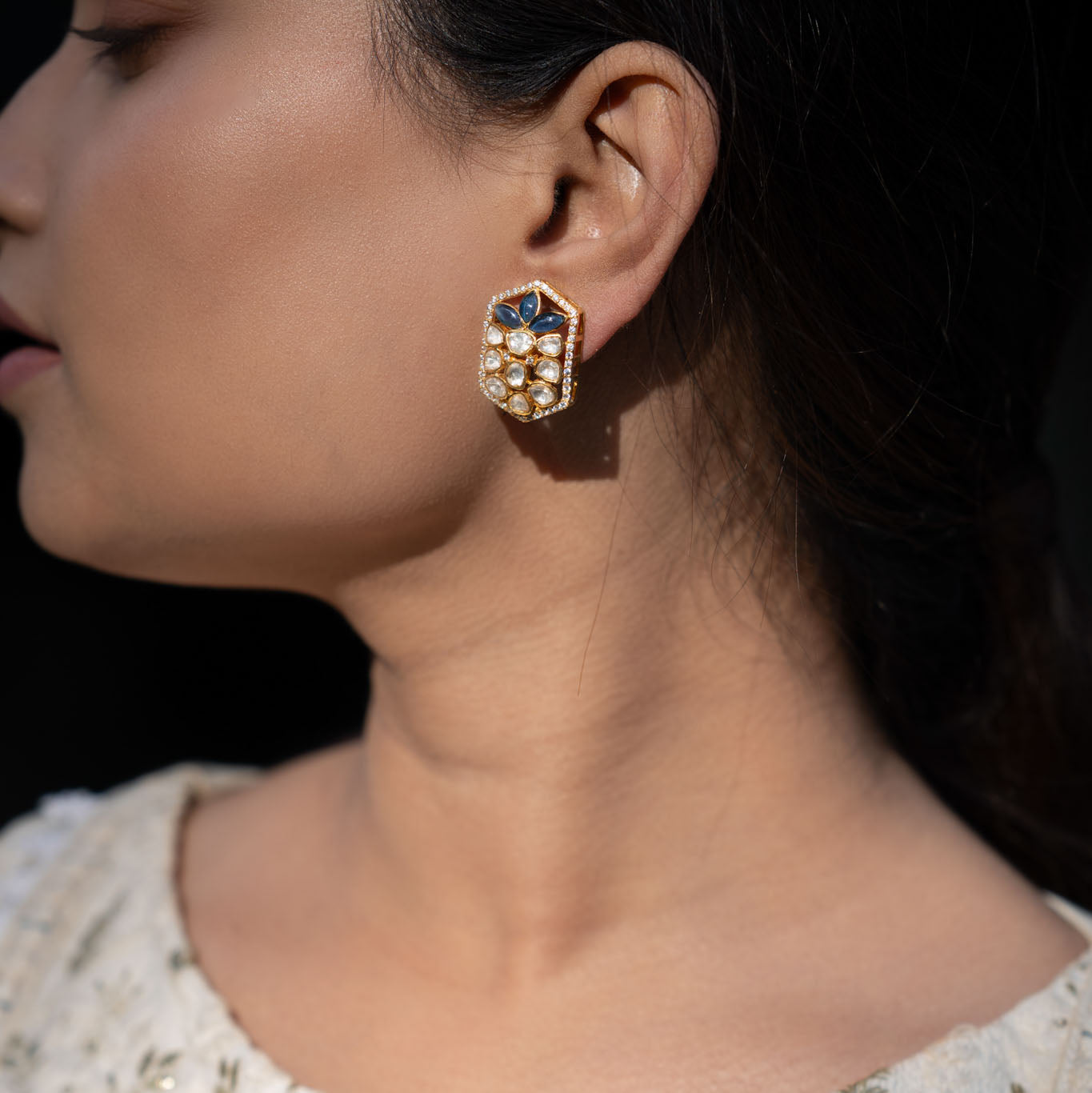 Polki Kundan Earrings