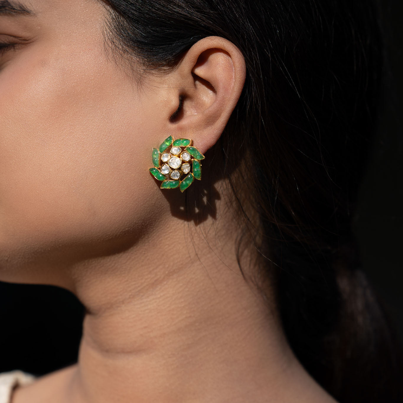 Polki Kundan Earrings