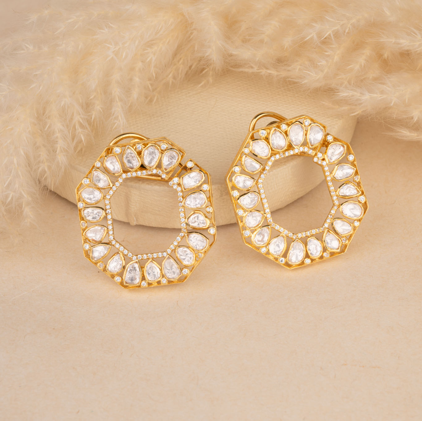 Polki Kundan Earrings