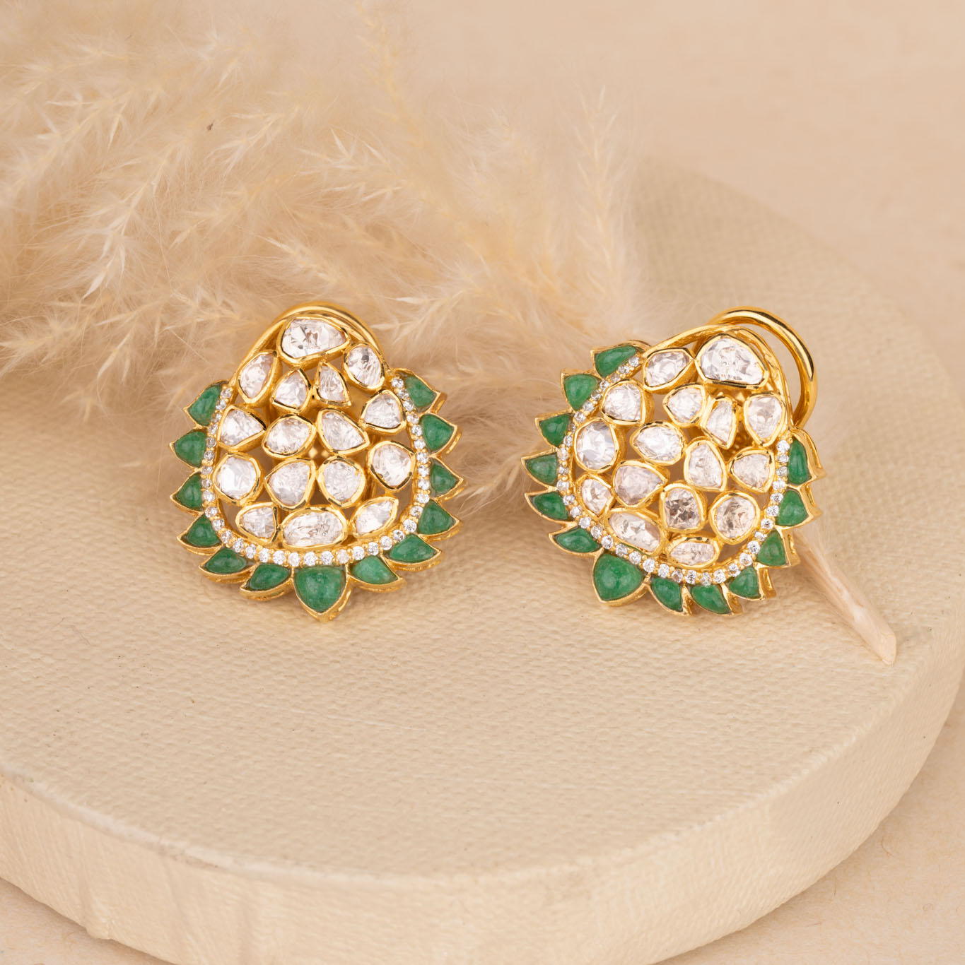 Polki Kundan Earrings