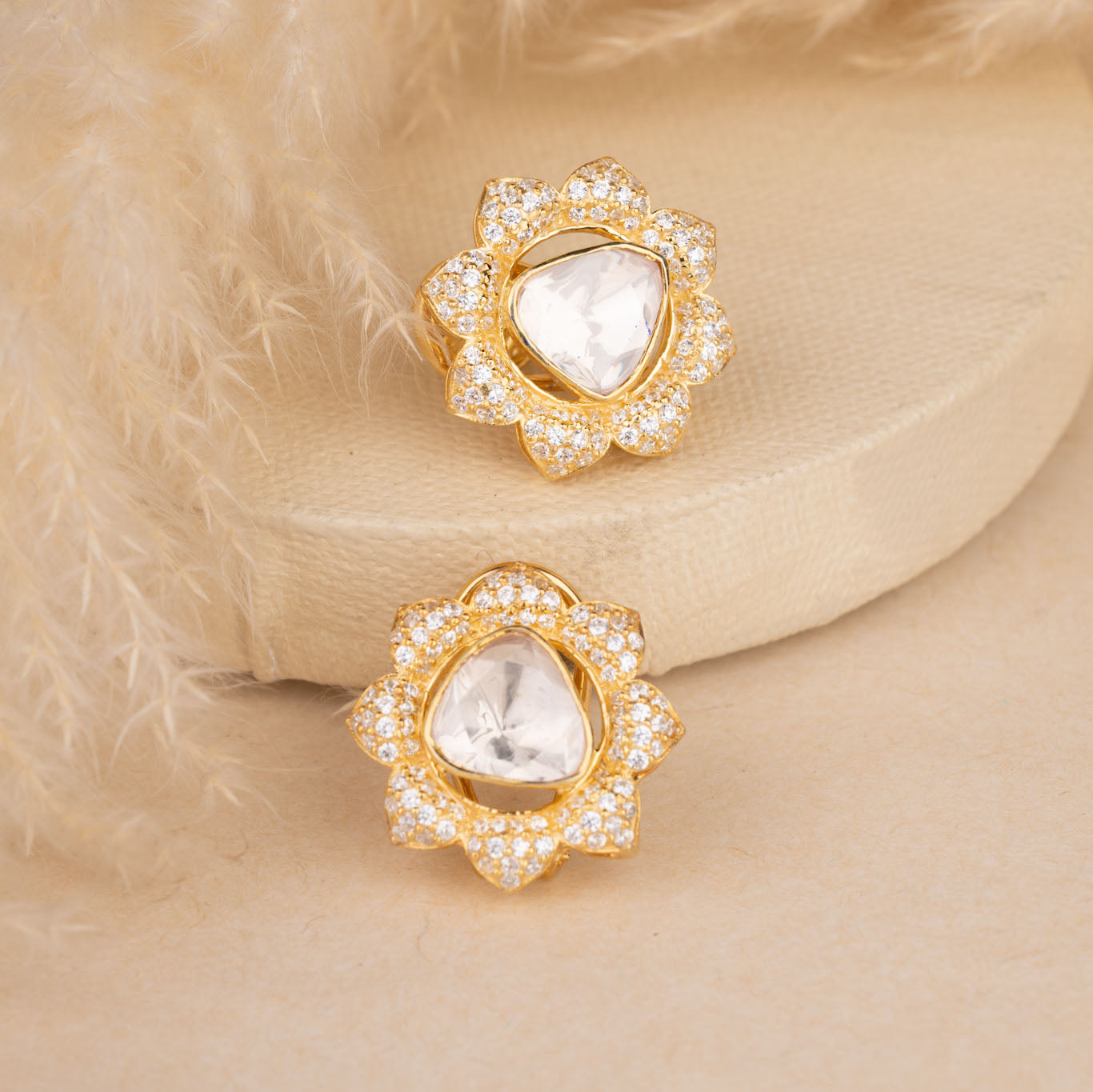 Polki Kundan Earrings