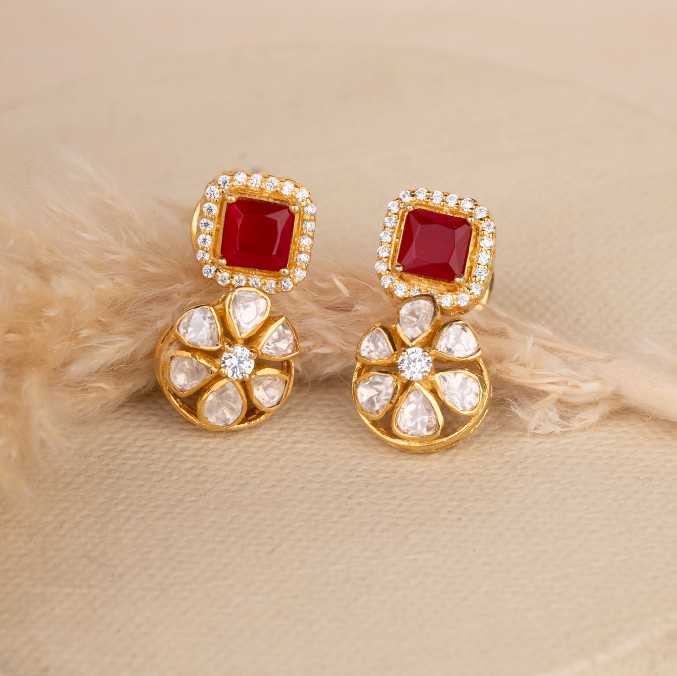 Polki Kundan Earrings