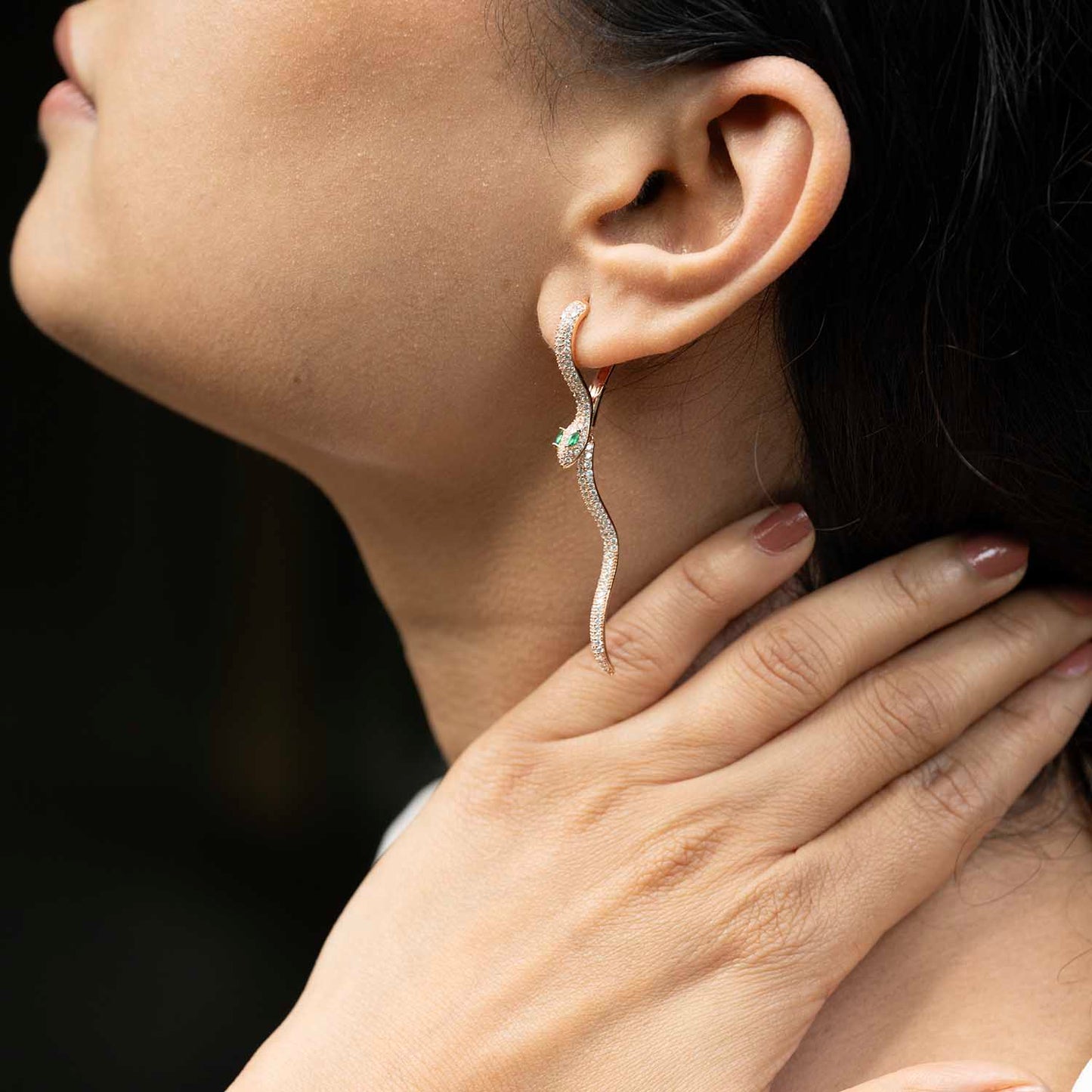 Dazzling Snake Earrings
