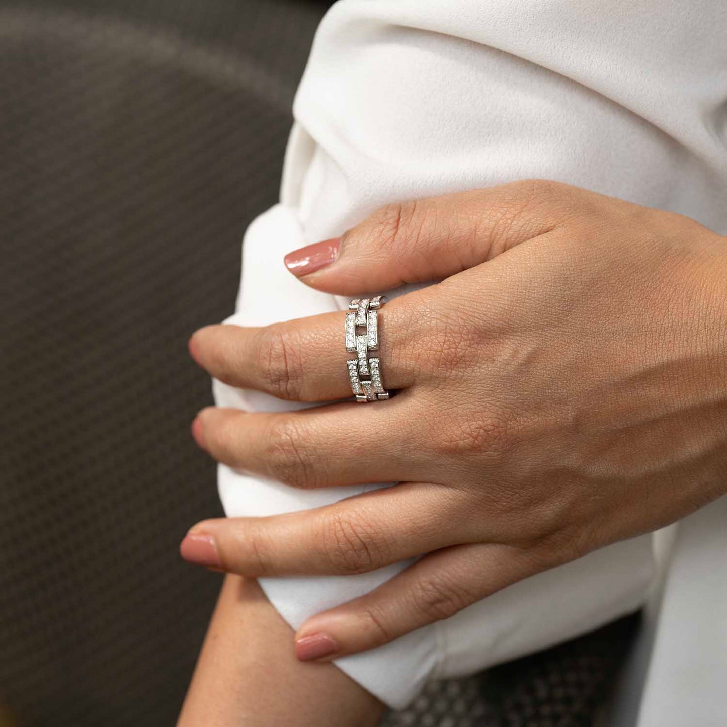 Sparkling Silver Band