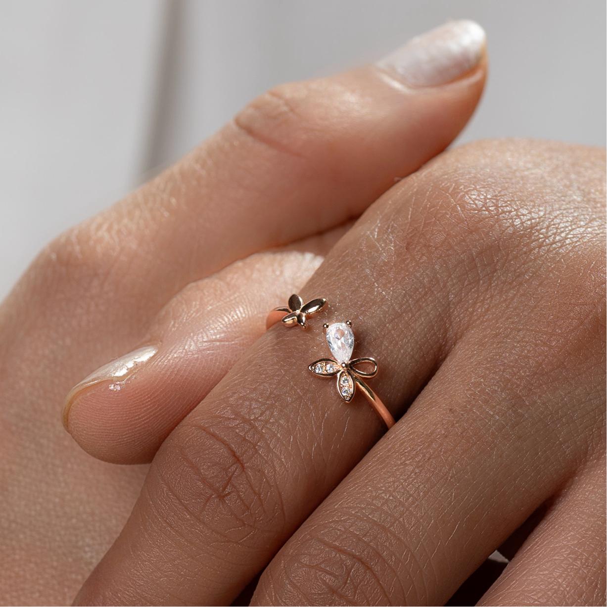 Silver Butterfly Ring