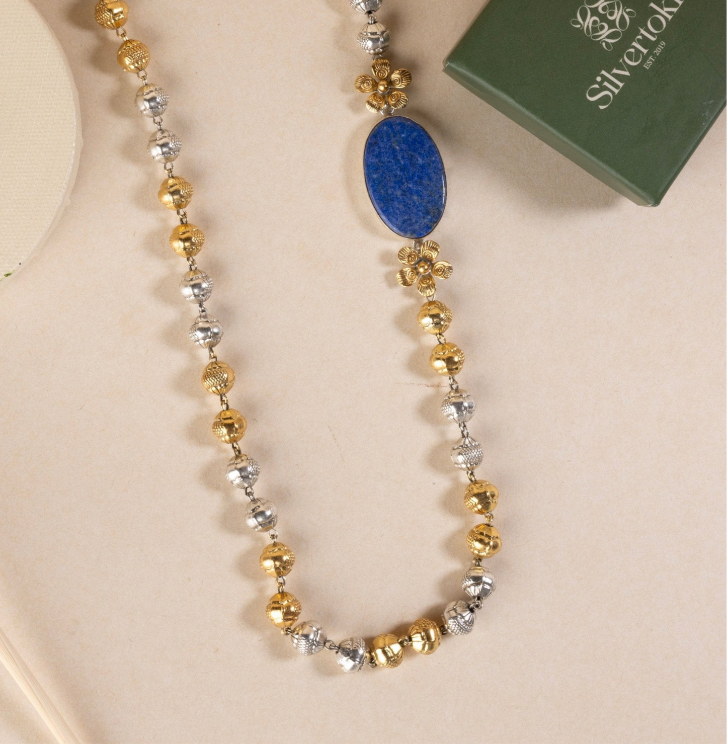 Elegant Blue Silver Necklace