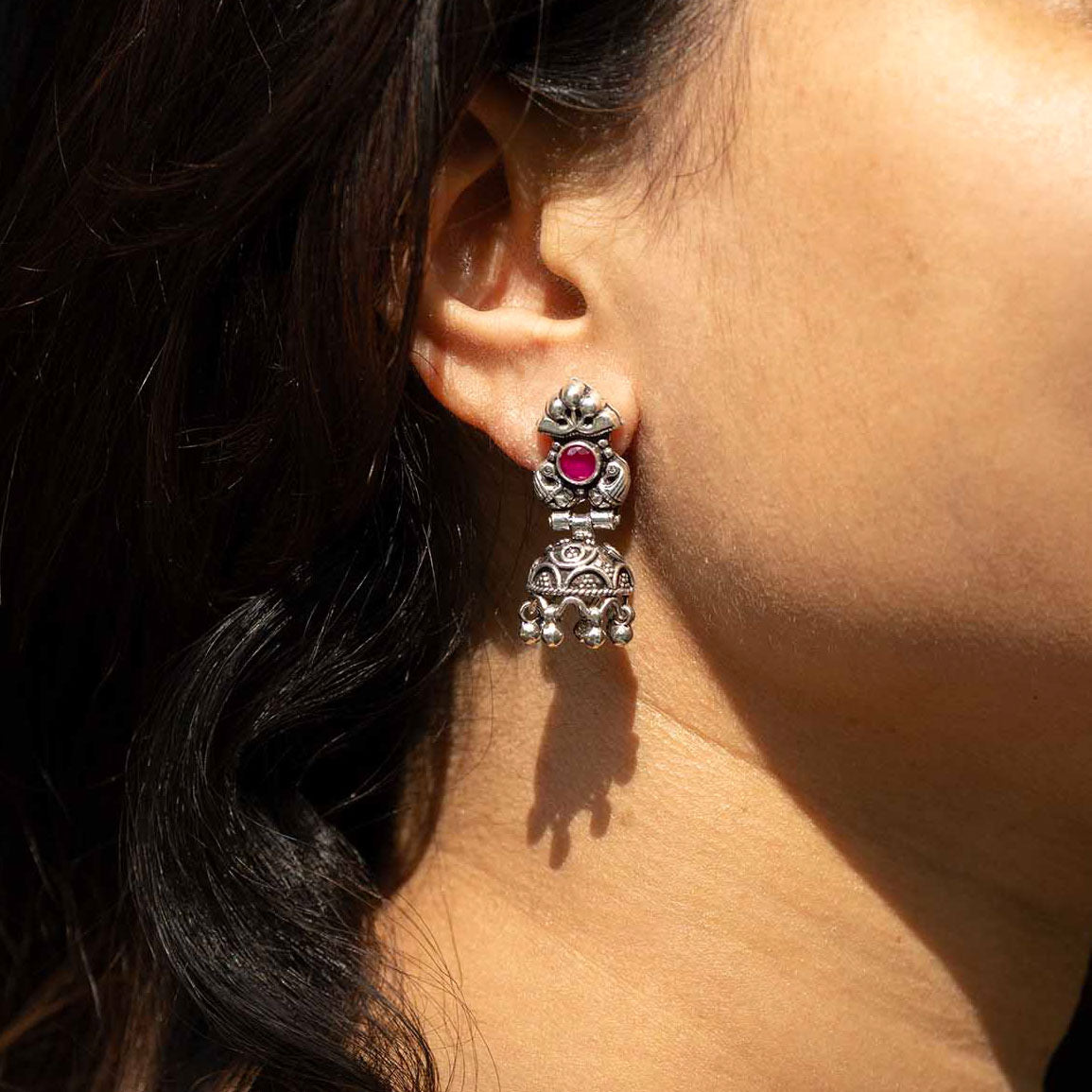 Silver Jhumka