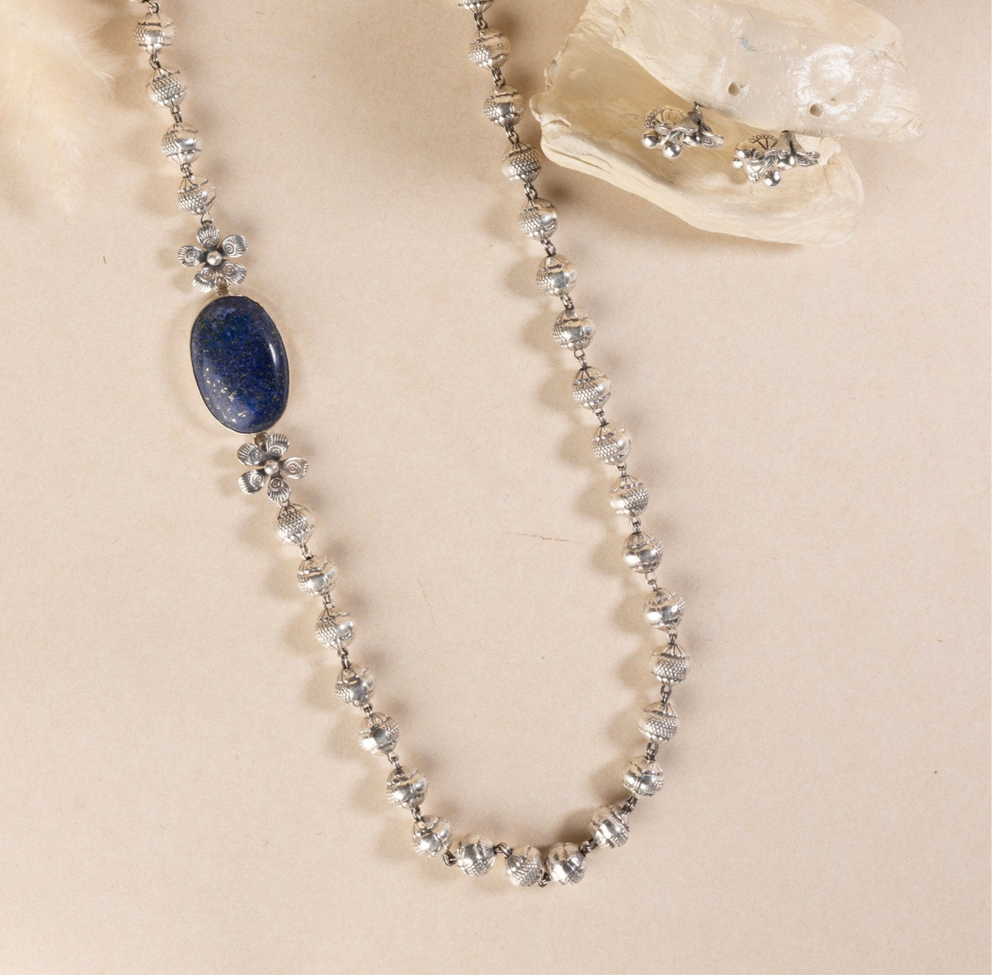 Elegant Blue Silver Necklace