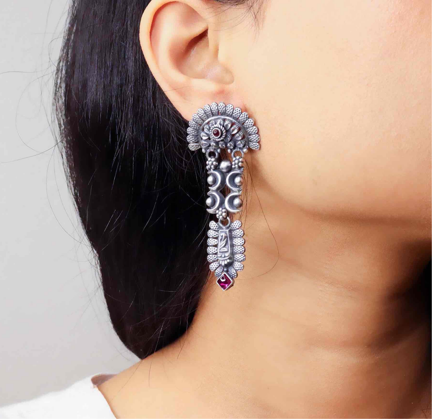 Oxidised Silver Earrings