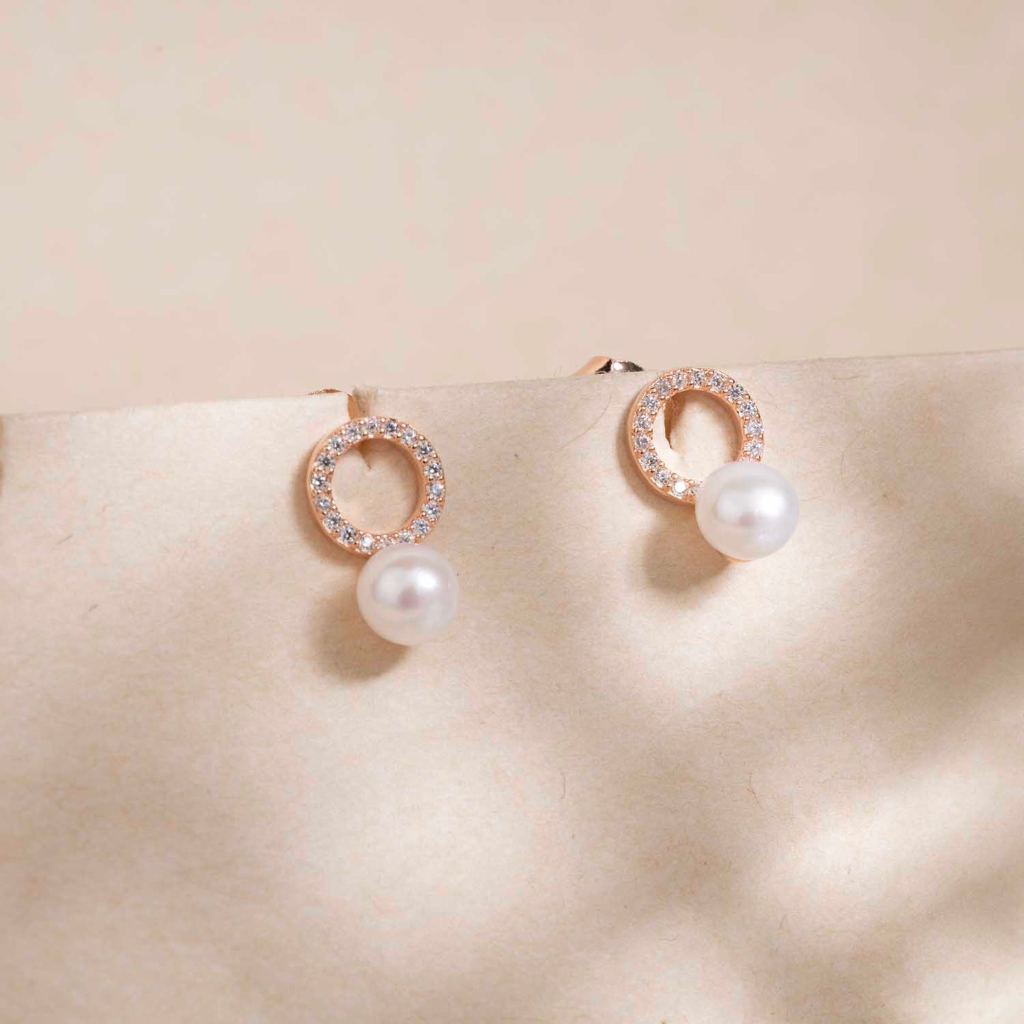 Tiny Rose Gold Earrings