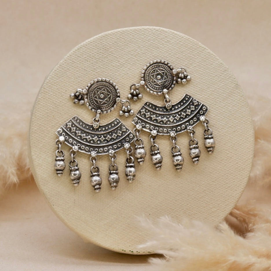 Oxidised Silver Earrings