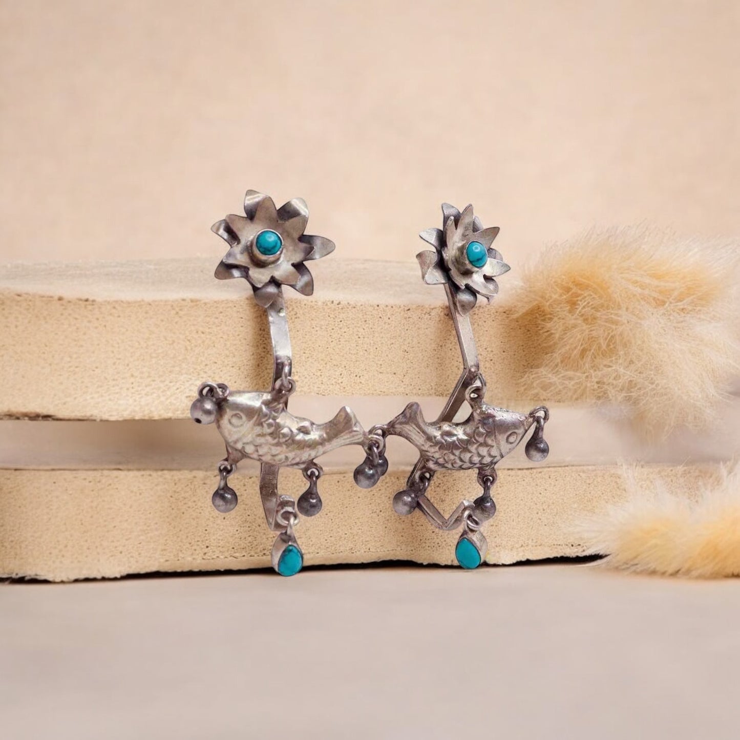Silver Tribal Earrings