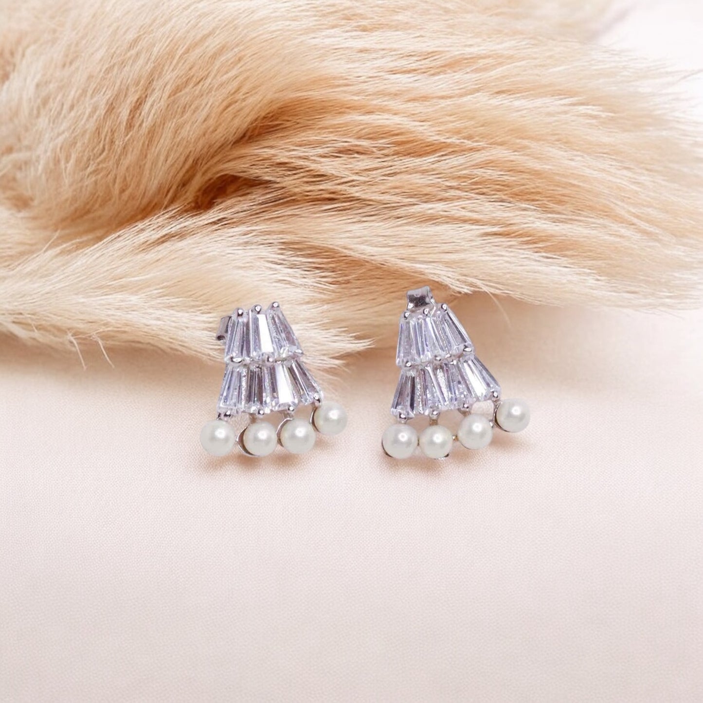 CZ And Pearl Studs