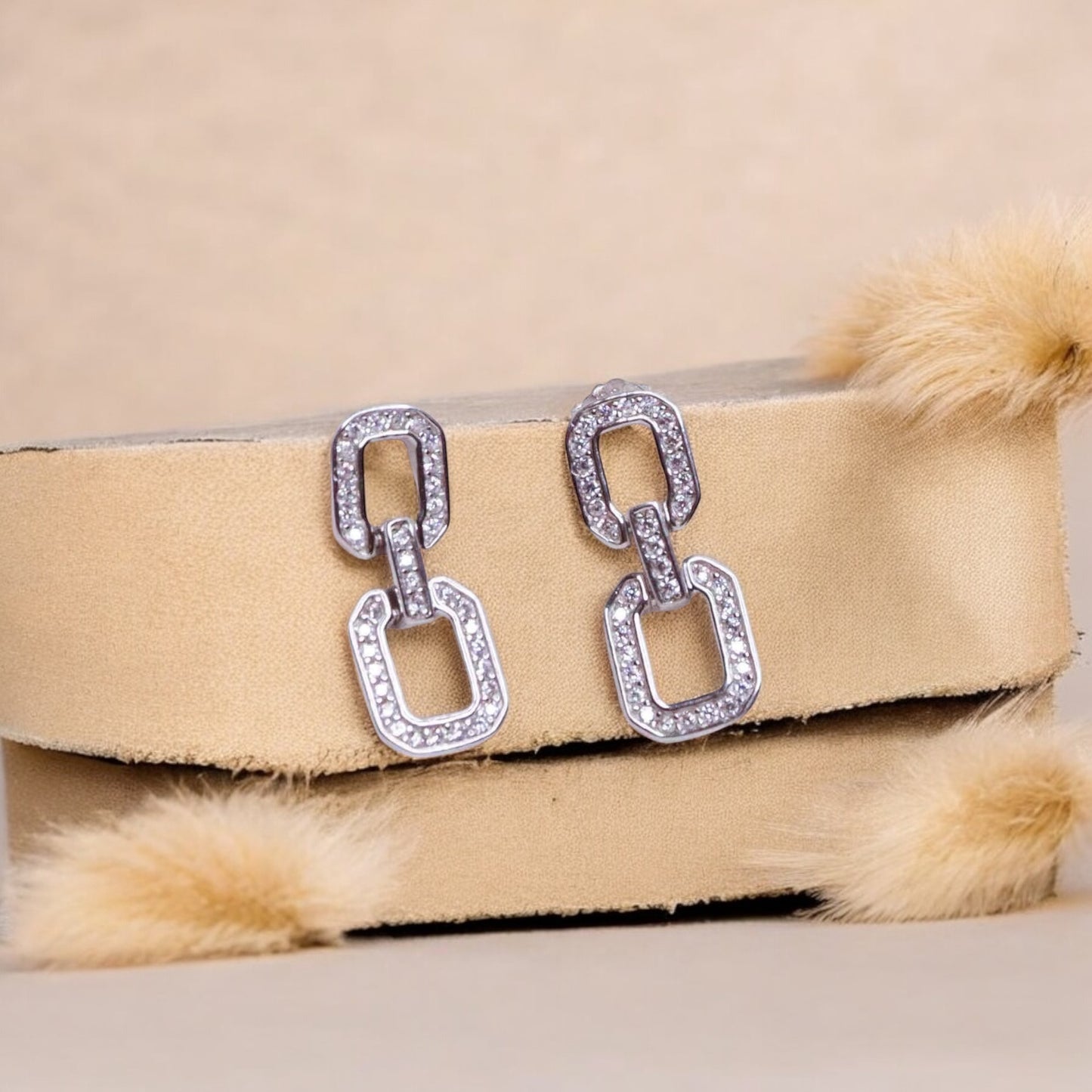 CZ Silver Earrings