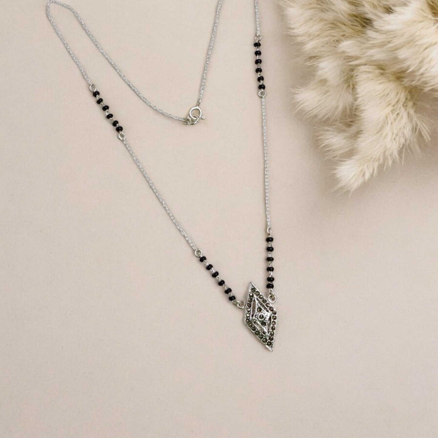Minimal Chain Silver Mangalsutra