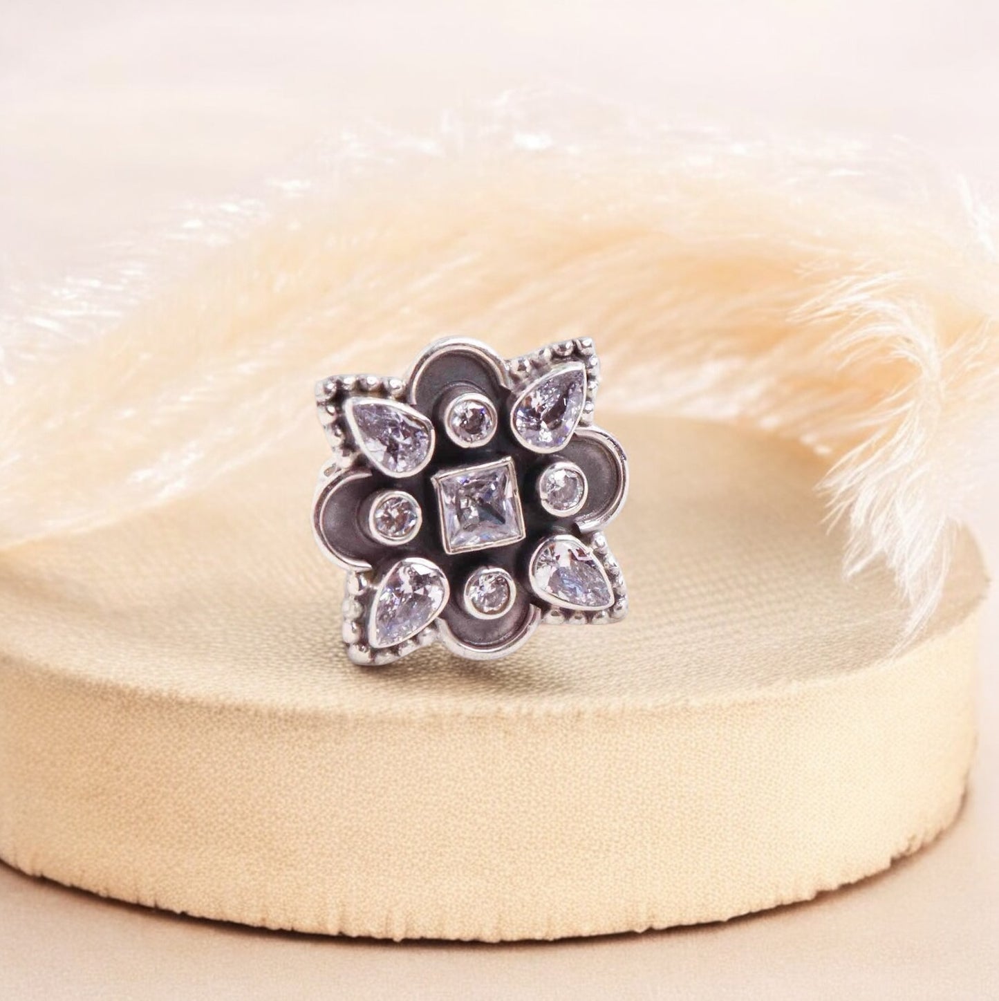 Silver Oxidised Ring