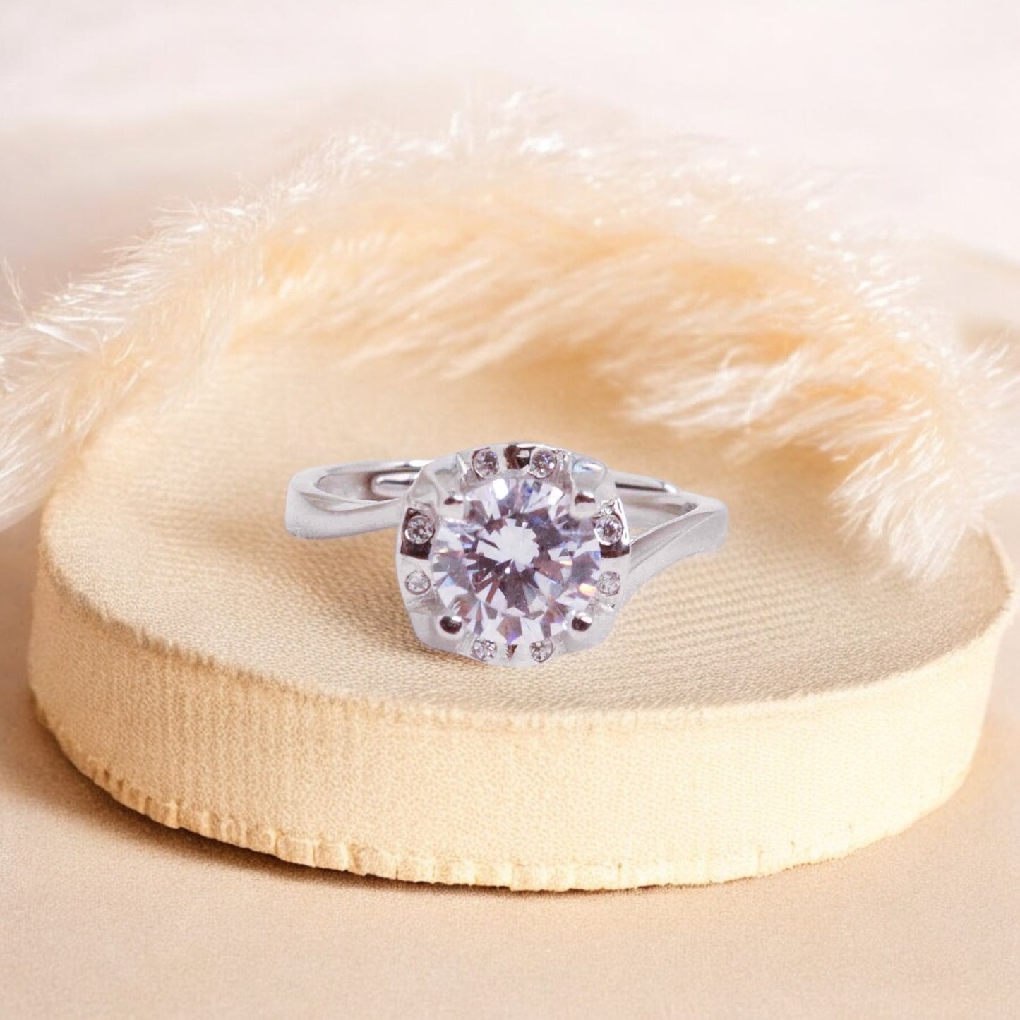 Timeless Elegance: Silver Solitaire Ring