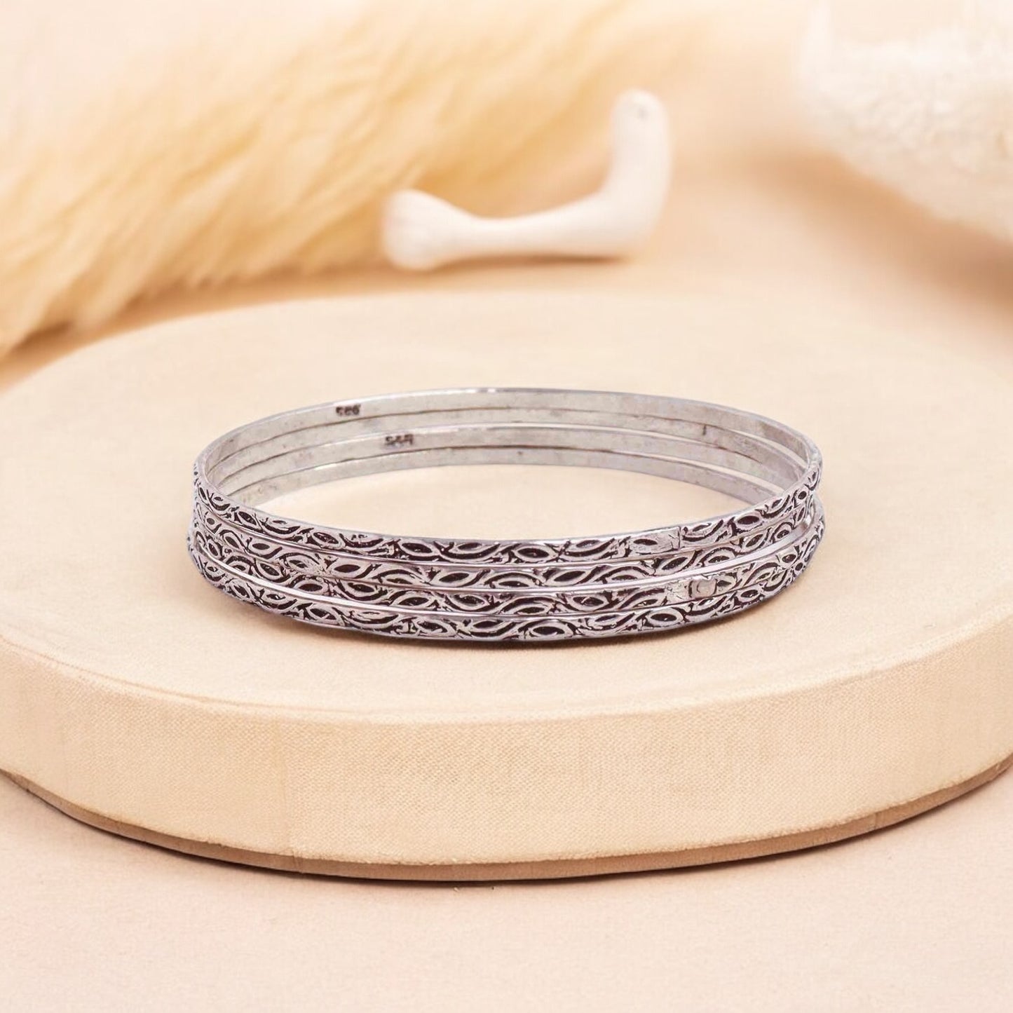 Oxidised Silver Bangles