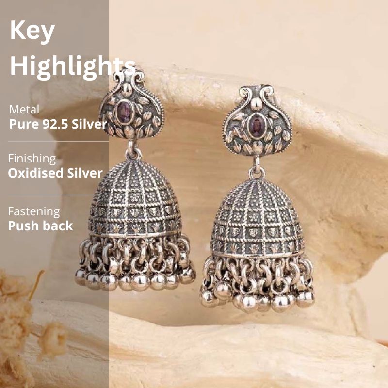 Silver Jhumka