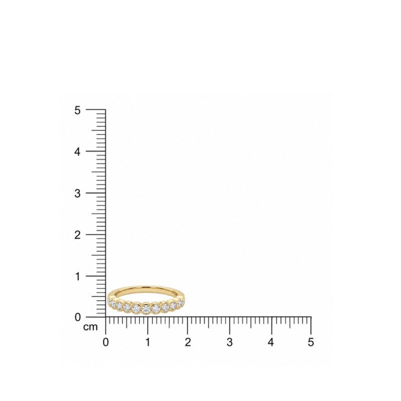 Gold Minimal CZ Band Ring in 925 Sterling Silver
