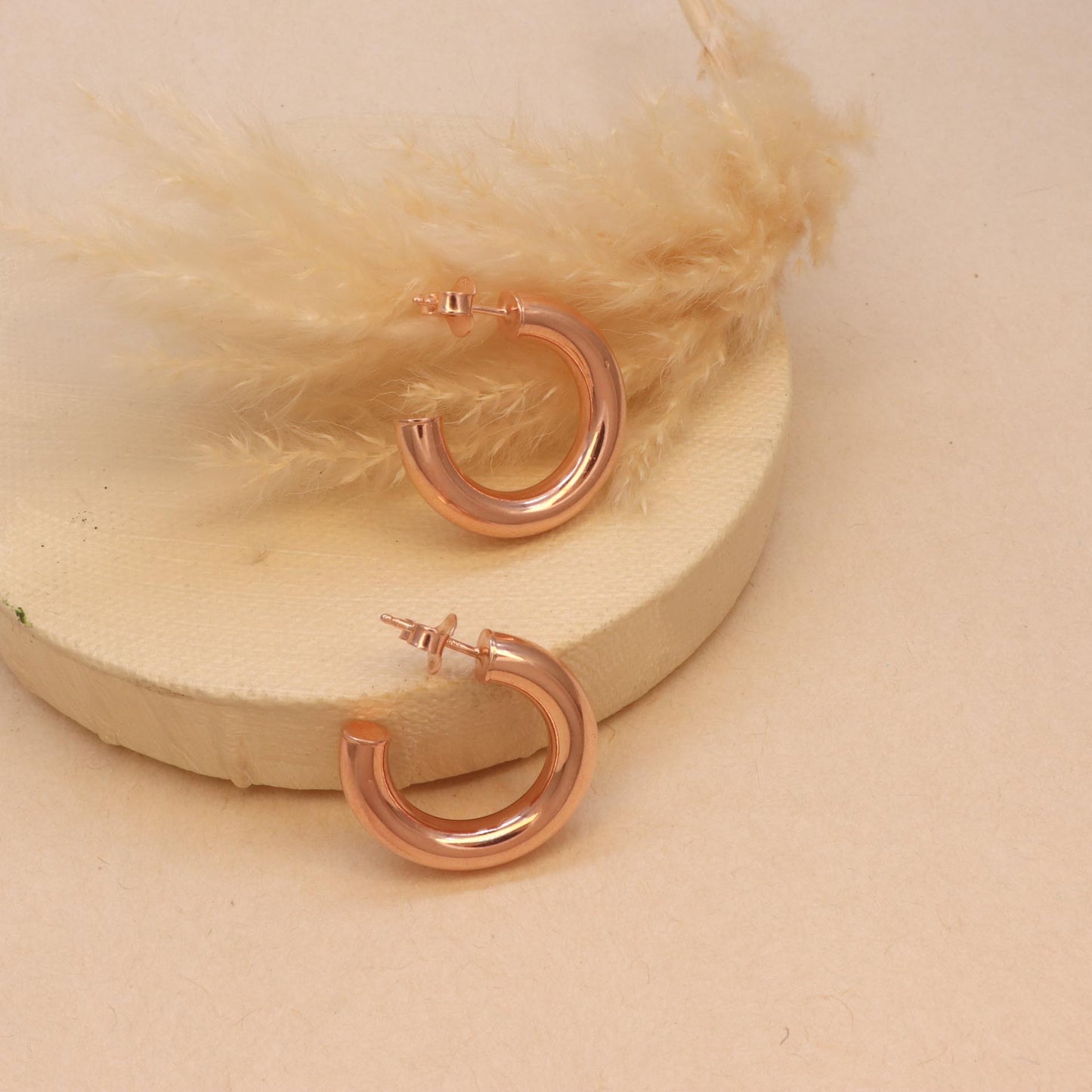 Rose Gold Hoops
