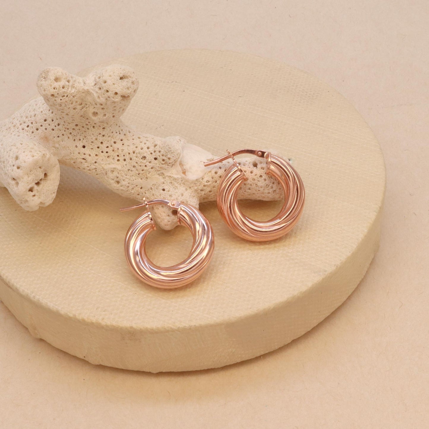 Rose Gold Hoops