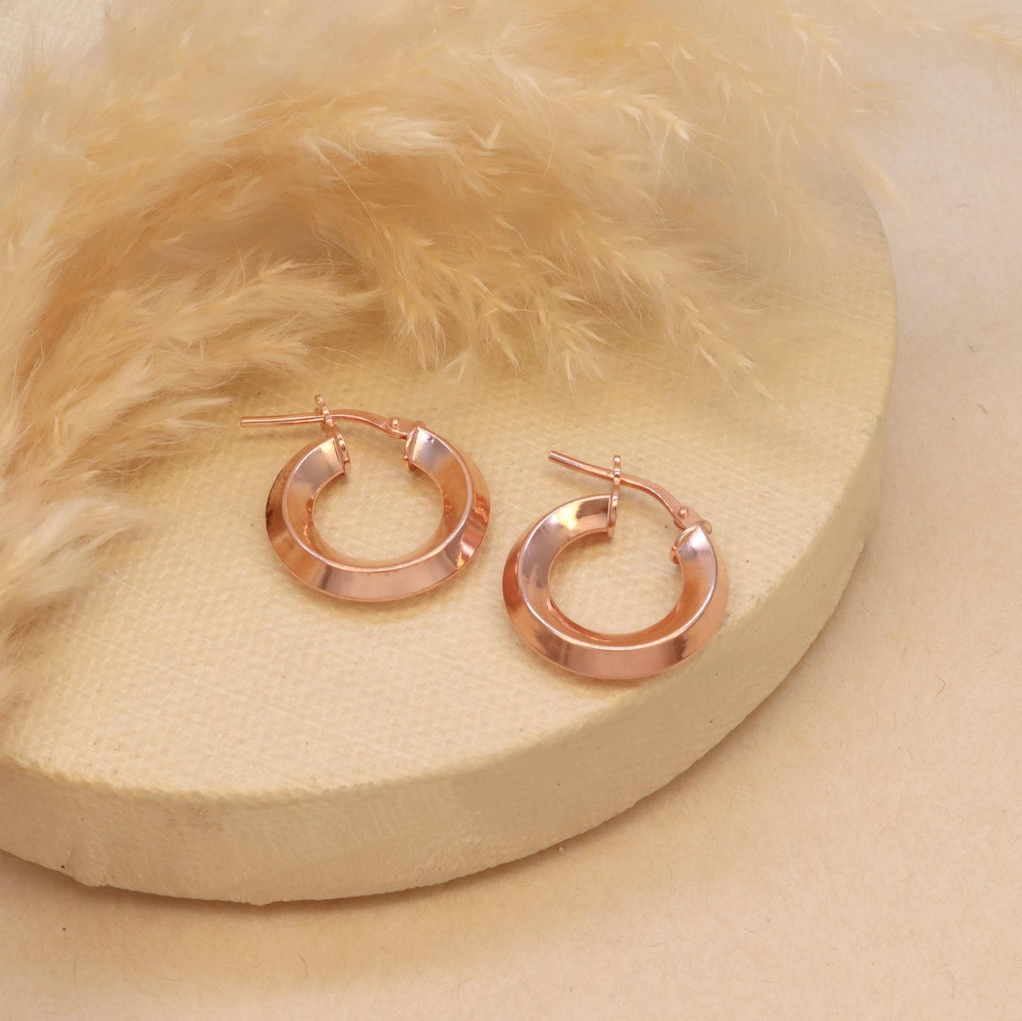 Rose Gold Hoops