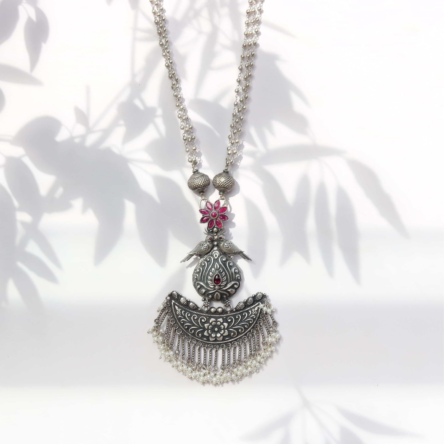 silver necklace design