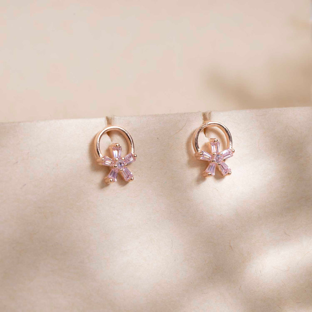 Tiny Rose Gold Earrings