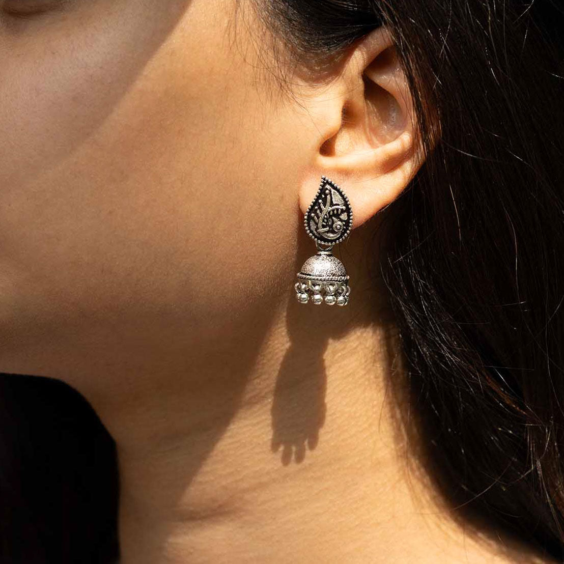 Silver Jhumka